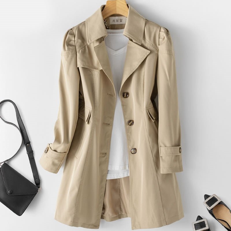 Jennifer – Women’s Button-Up Trench Coat