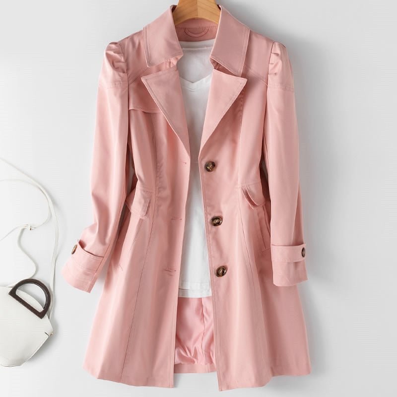 Jennifer – Women’s Button-Up Trench Coat