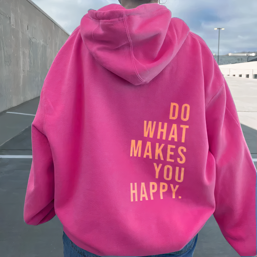 Lauren – Women's hooded sweater with text print